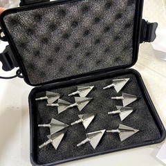 6PCs Hunting X3 Broadheads 125 Grain Archery Steel Tips Arrowheads with Box