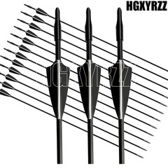 Archery 24/48pcs 31″ Archery Fiberglass Arrows Dense Shaft Tip Hunt Practice