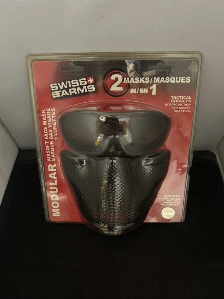 SWISS ARMS TACTICAL GOGGLES FOR TARGET SHOOTING, 2 BLACK MASK JZ31