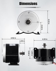 24V Brushed Electric Motor for E Scooter, 350W MotorMX350 MX400 E300 E300S E325,