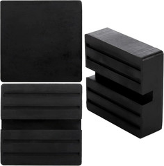 Universal Floor Jack Rubber Pad Set – 6 Pack, 3 Inch Anti-Slip Adapter