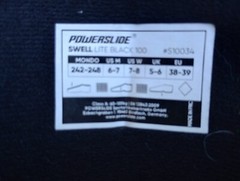 Powerslide Swell Lite 100 Skates Black 3 Wheel Mens 5 / Women’s 7