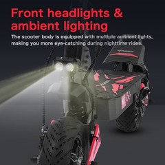 11» Electric Scooter 6000W Dual Motor 60V 30Ah 50Mph E-Scooter Folding Off Road