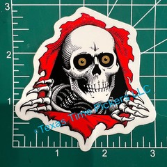 🔥 Powell Peralta OEM Bones Ripper Skateboard CLEAR Die-Cut Sticker SHIPS TODAY