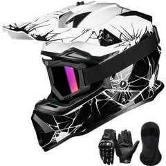 ILM Adult Dirt Bike Helmets Men Women Motocross ATV Off Road Helmet with Gogg…