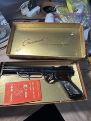 Vintage Crosman Early .22 Target Pistol w/ Original Box & Manual