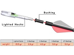 XHYCKJ 6/12PCS G Lighted Nocks for Arrows with 165 204 233 244 246 Inside