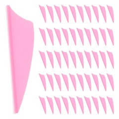 60 Pcs Plastic Arrow Fletching Shield Shape Vanes For Archery Shooting