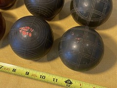Vintage Sportscraft Bocce Ball Lawn Bowling Game 3 1/8” & About 1.1 Pounds