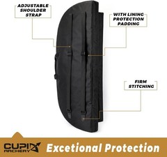 Lightweight Camouflage Compound Bow Case with Quiver & Backpack Straps – 44in