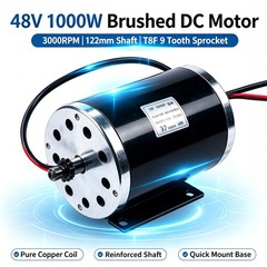 Replacement Brushed DC Motor MY1020 48V 1000W 9Tooth for Electric Scooter