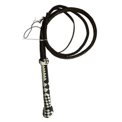 Indiana Jones Bullwhip Genuine Leather Chocolate Brown 04 Feet Long 12 Plait