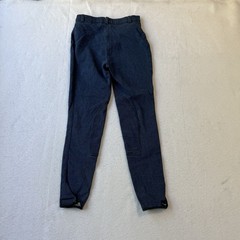 Equestrian Riding Pants Knee Patch Breeches Women 14 Embroidered Horse Navy NEW