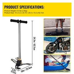 3 Stage PCP Air Gun Rifle Filling Stirrup Pump Hand Pump 4500PSI Gas Filter