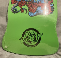 New Santa Cruz Rob Roskopp Target 5 Fluorescent Green Reissue Skateboard Deck