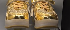 LED Light Up Roller Skate Shoes Glitter Gold Woowyet Size 12 Little Kid EUR 30