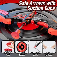 HYES Bow and Arrow for Kids LED Light Up Archery Set with 12 Suction Cup Arrows