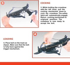 80 lbs 225 FPS Adjustable Pistol Tactical Self Cocking Crossbow
