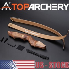 60» Wooden Archery Recurve Bow for Right Hand Adult Target Hunting 30-50lbs.