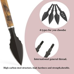 3X Archery Arrowsheads Traditional Broadheads Screw Points Tip Crossbow Shooting