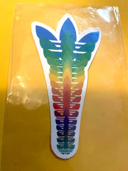 Adidas-Sticker-Die Cut-Multi Color Logo-1.75″ x 3.25″-Skateboard Sticker-New