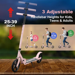 8″ Big Wheels Scooter work load 220LBS Foldable Kick Scooter for Kids 6 up Teens