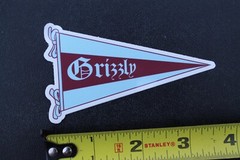 Grizzly Skateboards Griptape Flag Blue Red OG Z58B Vintage Skateboarding STICKER