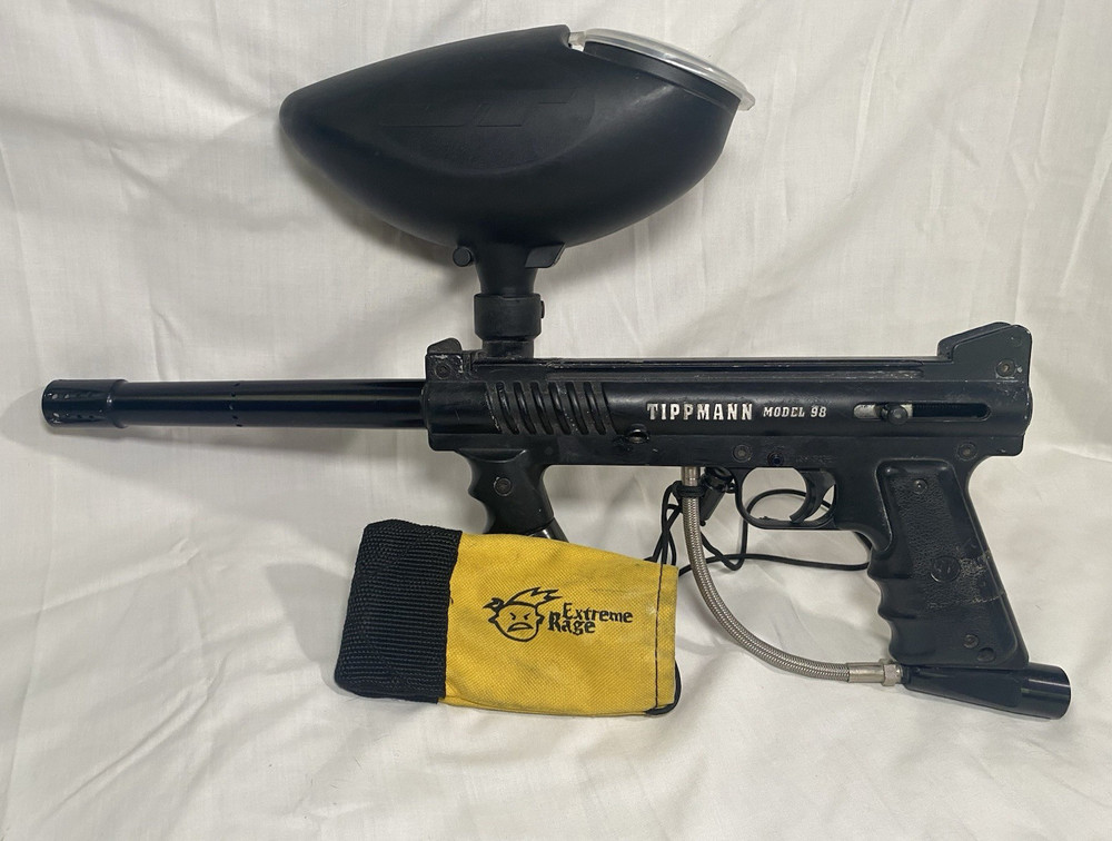 Tippmann Model 98 Paintball Marker – Black – Marker w/ Hopper