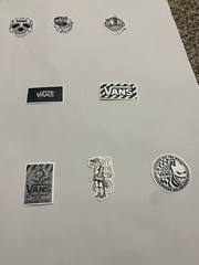 Vans Black and White Skateboard Stickers Vinyl Decals (Ships from USA)