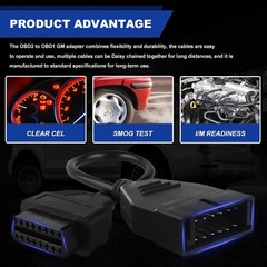 OBD1 Scanner Code Reader Diagnostic Tool Cable Adapter Universal OBD 1