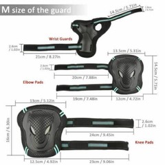 Adult Wrist Elbow Knee Pads Cycling Roller Skate Protective Gear Guard 6Pcs/set