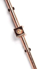 4ft Copper Grounding Rod 3/8 inches dia with Pre-Installed Ground Rod Clamp
