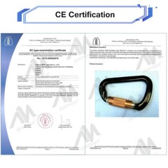 30KN Auto Locking Climbing Carabiner Aluminum Heavy Duty D-Shape Clip Twist Lock