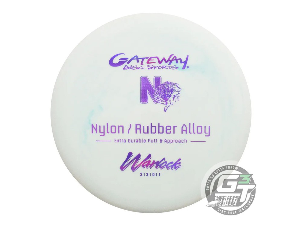 NEW Gateway Nylon Rubber Alloy Warlock 170g Teal Purple Foil Putter Golf Disc