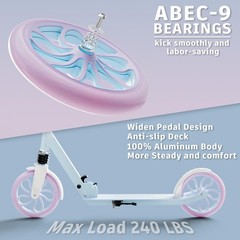 Kick Scooter for Kids Ages 6-12,Teens & Adults, Youth. Lightweight Aluminum K…