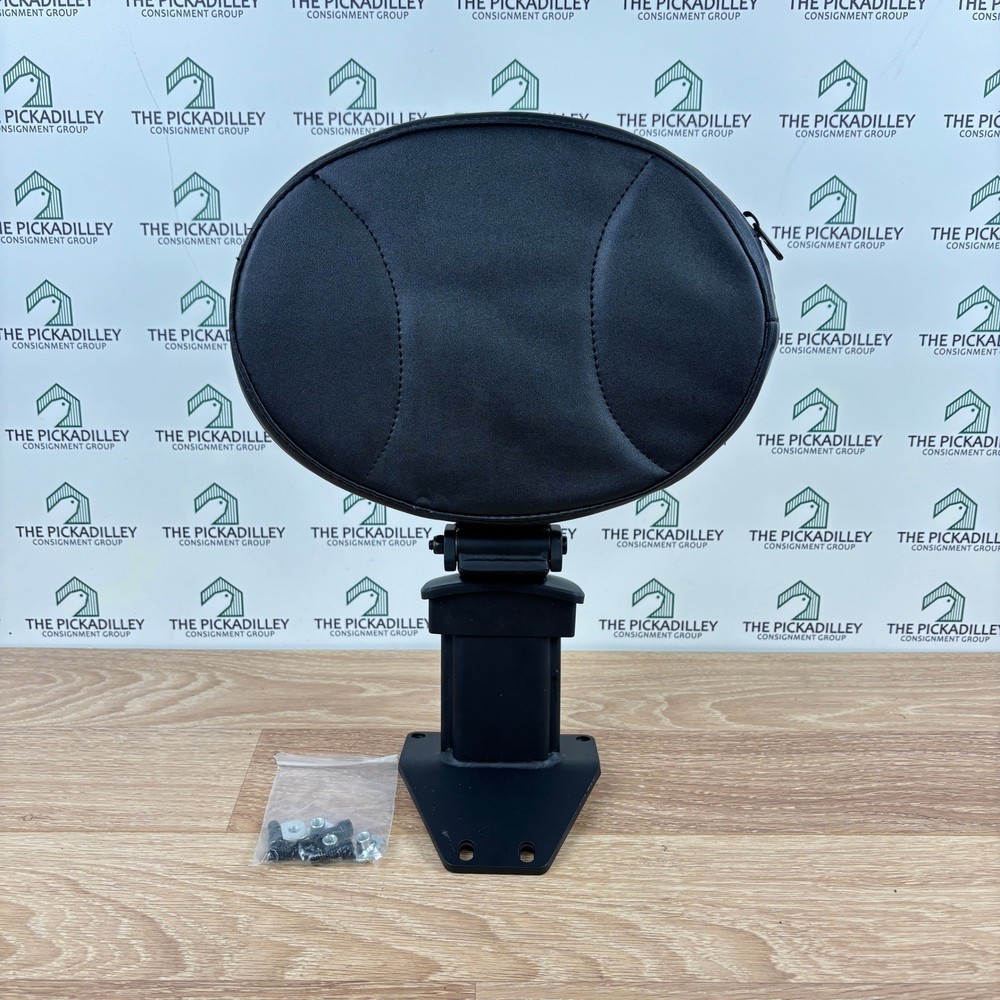 Motorcycle Adjustable Driver Rider Backrest Padded Pad & Mounting Hardware Kit