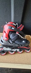 Rollerblade Microblade Kids Inline Skates Black Red Size 5-8 Adjustable Tested