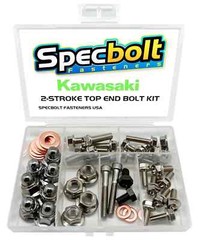 Kawasaki KX125 Top End Engine Nuts Bolts Kit KX 125 Nickel Cylinder Head Rebuild