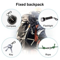 10 Pcs Mini Aluminum Spring Carabiner Clip Keychain Outdoor Snap Camping Hook US