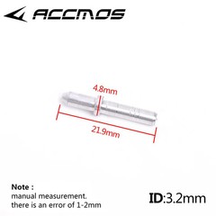 50pcs Aluminum Archery Nock Pins Arrow Shaft Insert 3.2mm 4.2mm 5.2mm 6.2mm 8mm