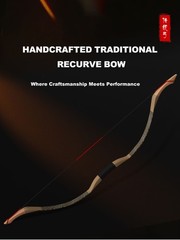 25-55lbs Traditional Recurve Bow Mongolian Archery Longbow Hunting Target RH LH