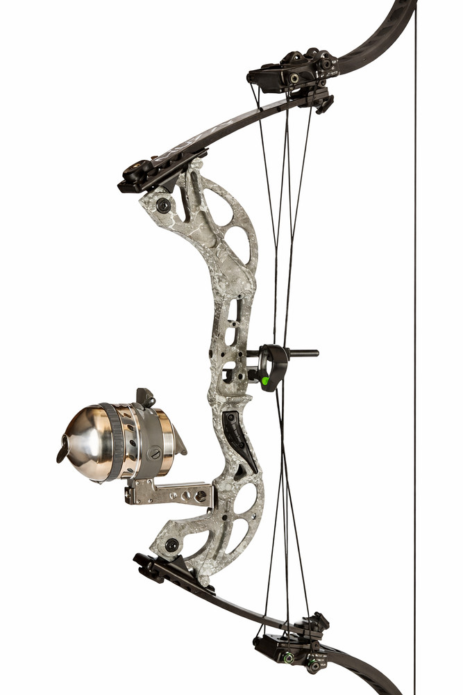 Muzzy VXM Bowfishing Bow Right Hand Gray w/Reel Ready to Fish Setup Kit