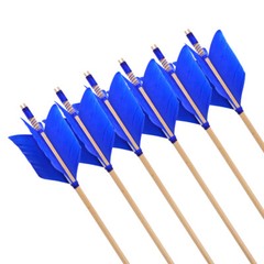 32″ Archery Flu-Flu Arrow 8.5mm Traditional Wooden 4 Turkey Feather Longbow Hunt