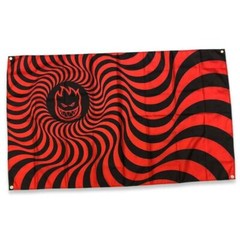 Spitfire Wheels BIGHEAD SWIRL Skateboard Banner BLACK/RED 60″x 36″