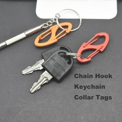 30 Colored Stainless Steel Carabiner Clips, 1.6″ Double Sided Snap Hooks