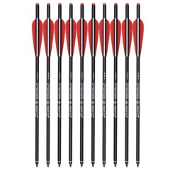 12pcs 20inch Crossbow Bolts Carbon Arrows With 4″ vane 8.8mm Shaft Shooting USA