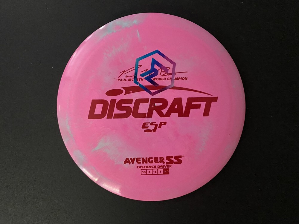 Discraft Swirly Overstamp AvengerSS Paul McBeth 5x Distance Driver