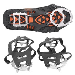 1 Pair 18 Teeth Crampons Fishing Snow Shoe Spiked Grips Cleats AntiSlip FF