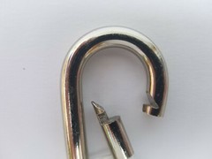 3″ x 1 7/16″ Spring Back Zinc Plated Metal Carabiner: 2pcs per pack – USA stock