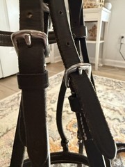 Dover Suffolk Fancy Stitched Bridle Cob Dark Brown